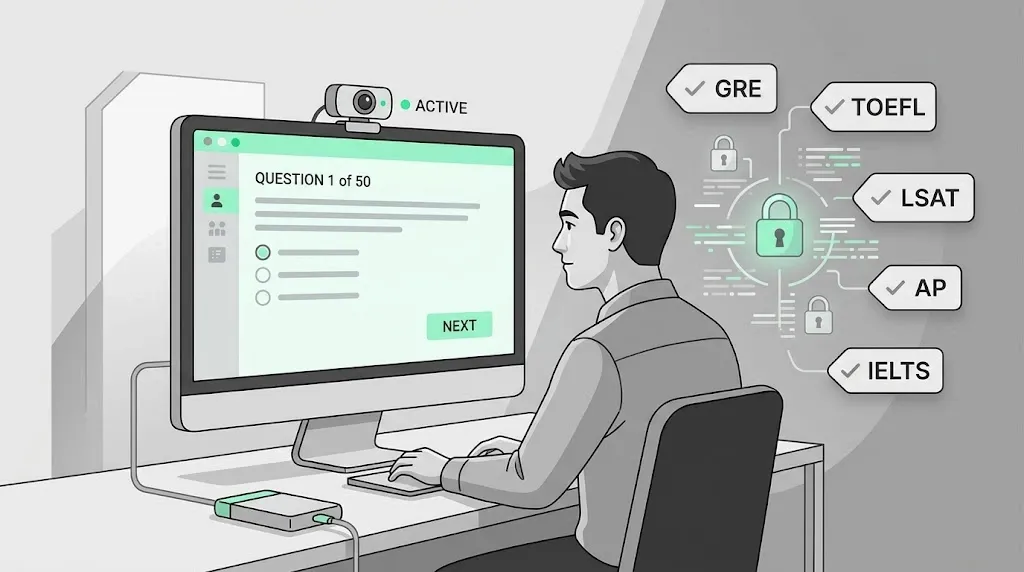 Safe and Proven Ways to Take Online Exams (GRE, TOEFL, LSAT, IELTS & More)